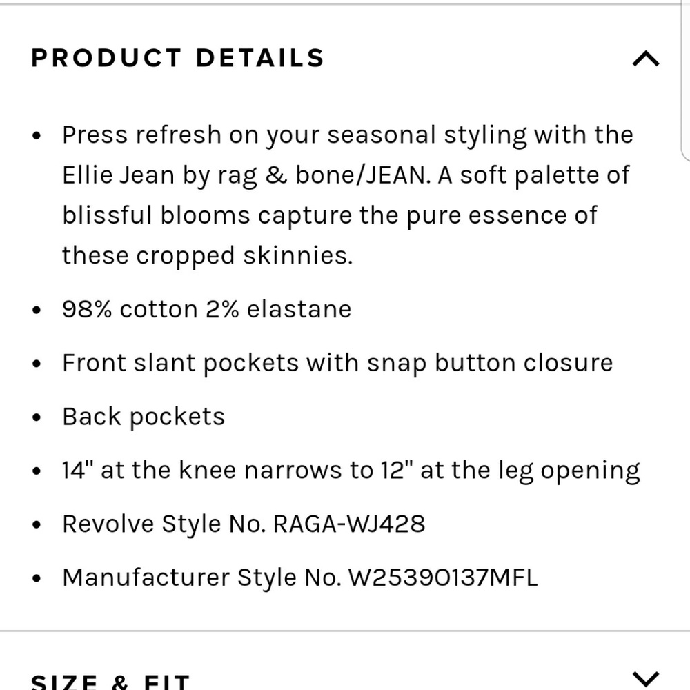 Rag & Bone Ellie Jean in Micro Floral - Picture 3 of 8